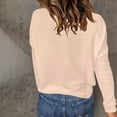 thumbnail image 3 of yillto Womens Lightweight Long Sleeve Crewneck Casual Shirts Tops Solid Color Loose Breathable Tee, 3 of 8