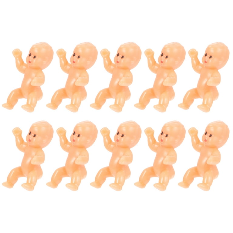 Baby Babies Statue Mini Plastic Tiny Party Gift Figurines Miniature Doll Dolls Games Bathing Reveal Gender Game Cube Ice, Size: 3x2cm