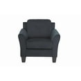 thumbnail image 3 of K-Living Samara Microsuede KD Chaise fixe en bleu nuit, 3 of 5