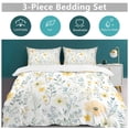 thumbnail image 3 of Yellow Floral Pattern_1 Set Duvet Cover Themed Multicolor Polyester Bedding Set Duvet Cover for Full Size, 3 of 6