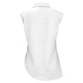 thumbnail image 5 of Yigetop Spring Work Clothes for Women 2025, Cotton Linen Shirts for Women Sleeveless Collared Tops Oversized Button Up Blouses Work Shirts Casual Summer Tshirt Sleeveless Blouses for Women White L, 5 of 8
