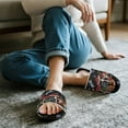 thumbnail image 3 of COEQINE Mushroom Dragonfly House Slippers for Women, Comfy Fuzzy Sandals Fluffy Home Shoes Washable Indoor House Slides Soft Slippers Open Toe Cute Footwear for Ladies, 36-37, 3 of 7