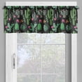 thumbnail image 4 of Ambesonne Dark Floral Valance & Curtain, Tropical Cactus Flowers, 55"x36", Fern Green and Pale Orange, 4 of 7