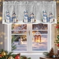 thumbnail image 5 of Valances for Windows Snowman Xmas Snowflakes Winter Branches Rod Pocket Short Curtain for bathroom living room bedroom Red Berries 1 Panel 42x12in, 5 of 7