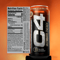 thumbnail image 2 of C4 Ultimate Energy Drink, WWE Nectarine Guava Knockout Flavor, Zero Sugar, Carbonated, 16 oz can (12 Pack), 2 of 6