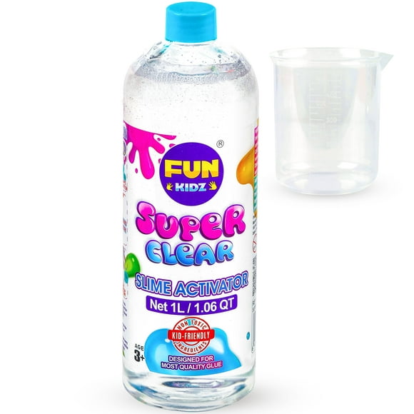 Solución activadora de limo FUN KIDZ Super Clear, 1 litro, con taza
