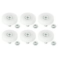 thumbnail image 1 of Unique Bargains Rouleaux de Tiroir 26mm, Lot de 6 Poulies en Plastique avec Écrous, 1 of 6