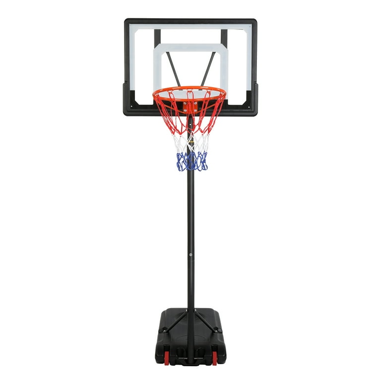 Ktaxon 5.2-6.9 ft Height Adjustable Basketball Hoop Stand, Portable  Basketball Goal System, with Wheels and PVC Backboard, for Kids Teen Indoor/Outdoor  Playing, Boys Girls Exercise Game Toys - ktaxon