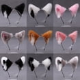 thumbnail image 2 of Diadema con orejas de gato para niña y mujer, accesorio para el pelo, horquilla de felpa para la cabeza, disfraz de Cosplay hecho a mano, 2 of 5