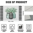 thumbnail image 6 of Spring Leaf Placemats Set of 4 Linen Eucalyptus Leaf Black White Buffalo Check Place Mat Washable Non-Slip Heat Resistant 12×18 Inch Thick Place Mats Decorative Fabric Table Mat for Dining Table, 6 of 6