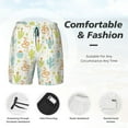 thumbnail image 4 of Kdxio Snake And Cactus Print Men's Swim Trunks with Compression Liner 7 Inch Inseam Quick Dry Swim Shorts, 4 of 7