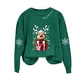 thumbnail image 3 of Ichuanyi Womens Christmas Long Sleeve Crewneck Sweatshirts Christmas Print Casual Pullover Cute Xmas Shirt Top, 3 of 5