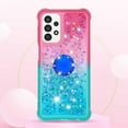 thumbnail image 3 of Phone Case for Samsung Galaxy A13 4G, Shiny Bling Quicksand Effect TPU Bumper Case with Four Corners Anti-Fall Heavy Protection Cover for Samsung Galaxy A13 4G, Pink Blue, 3 of 14