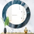 thumbnail image 2 of Designart Miroir Moderne 'bleu Indigo' - Miroir Mural Ovale Ou Rond - 24x24, 2 of 5