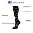 thumbnail image 4 of MadSportsStuff Shooting Stars Over the Calf Socks (Multi-Neon/Columbia Blue/Black, Medium), 4 of 5
