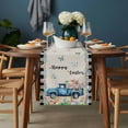 thumbnail image 2 of Easter Table Runner - 72 Inch Long, Kitchen Dining Table Runner Dresser Scarves, Spring Farmhouse Truck Rabbit Eggs Floral Plaid Farmhouse Decor for Coffee Tables Wedding Party Banquet, 2 of 8
