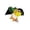 D, variant on YIJIA 5 Styles Sun Conure Parrot Embroidery Iron On Patches 1.18x1.57 Inch Polyester Bird Applique Stickers Sewable Decorative Fabric Patches For Caps Cushions Clothing DIY Craft