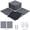 Gray, variant on 44 Pack Interlocking Deck Tiles,(12pcs Edge strips+4pcs Corners)12"x12" Floor Tiles,Non-Slip Waterproof Plastic Paver Tiles for Patio,Backyard,Easy Snap