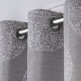 thumbnail image 3 of Exclusive Home Akola Medallion Linen Jacquard Grommet Top Curtain Panel Pair, 54"x84", Ash Grey, 3 of 5