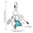 thumbnail image 5 of 925 Sterling Silver Fishing Picnic Triple Dangle Charm For Bracelets & Bangle Pendant Jewelry, 5 of 5