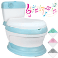 thumbnail image 1 of Baño Entrenador para Niños con Sonido Antideslizante Asiento Acolchado Diseño Realista - Azul, 1 of 7