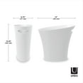 Umbra 2 gal Skinny Polypropylene Open Top Bathroom Garbage Trash Can