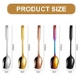 thumbnail image 2 of 5 Pieces Coffee Spoons Teaspoons Stainless Steel Spoons for Coffee Sugar Soup Ice Cream Dessert Cake Supplies, 5 ColorsSStyle:Style 1;, 2 of 5
