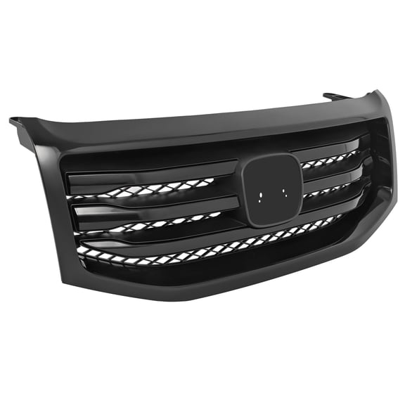For 2012 2013 2014 2015 Honda Pilot Gloss Black Front Bumper Upper Grill Grille