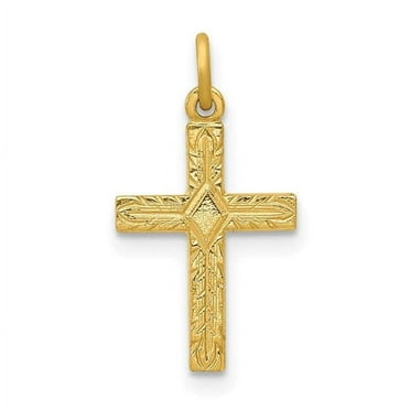 14K Yellow Gold Small Cross Charm