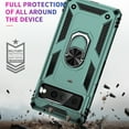 thumbnail image 6 of ELEHOLD Hybrid Rugged Case for Google Pixel 7 Pro Full Body Protection with Metal Magnetic 360° Rotating Ring Holder Kickstand Shockproof Heavy Duty Case For Google Pixel 7 Pro,Darkgreen, 6 of 6
