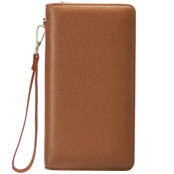 Monedero largo de piel con cierre RFID Wallet Chelmon