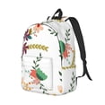 thumbnail image 2 of Daiia Pretty Floral With Leaves Vintage Canvas Backpack for Men and Women ,Hiking Backpack,Travel Laptop Bag for School,Large Capacity Backpack, 2 of 8