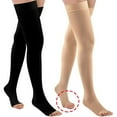 thumbnail image 1 of Dosaele 4XL Size Thigh High Compression Stockings 20-32mmHg Toeless Compression Socks for Women & Men, 1 of 7