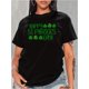 thumbnail image 1 of Camisetas con estampado para mujer, camisetas de manga corta de verano 2025, blusas casuales con cuello redondo para adolescentesWomen's St. Patrick's Day Clover T-Shirt - Casual Round Neck, Short, 1 of 7