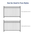 XCEL Fence Cortina AntiRust Metal Panel Flat Pickets 5'H X 6.5'W