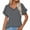 Gray, variant on Cavosen Womens V Neck Tops Short Sleeve Summer Dressy T Shirts Pullover Tunic Casual Loose Fitted Blouse Solid Fashion Shirts Beach Resortwear Comfy Vacation Flowy Tees Green S