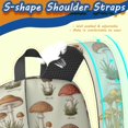 thumbnail image 5 of Mushroom and Species Beige Pattern 17" Waterproof Oxford School Backpacks for Teens, S-Shape Padded Straps, for School, Travel, Hiking, Camping, 5 of 5
