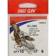 thumbnail image 3 of Eagle Claw 066NAH-6 2X Long Shank Offset Hook, Nickel, Size 6, 10 Pack, 3 of 3