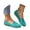 Green, variant on Buckle Round Toe Flat Loafers Flock Flexible Rubber Outfit All Season Walking Shoes