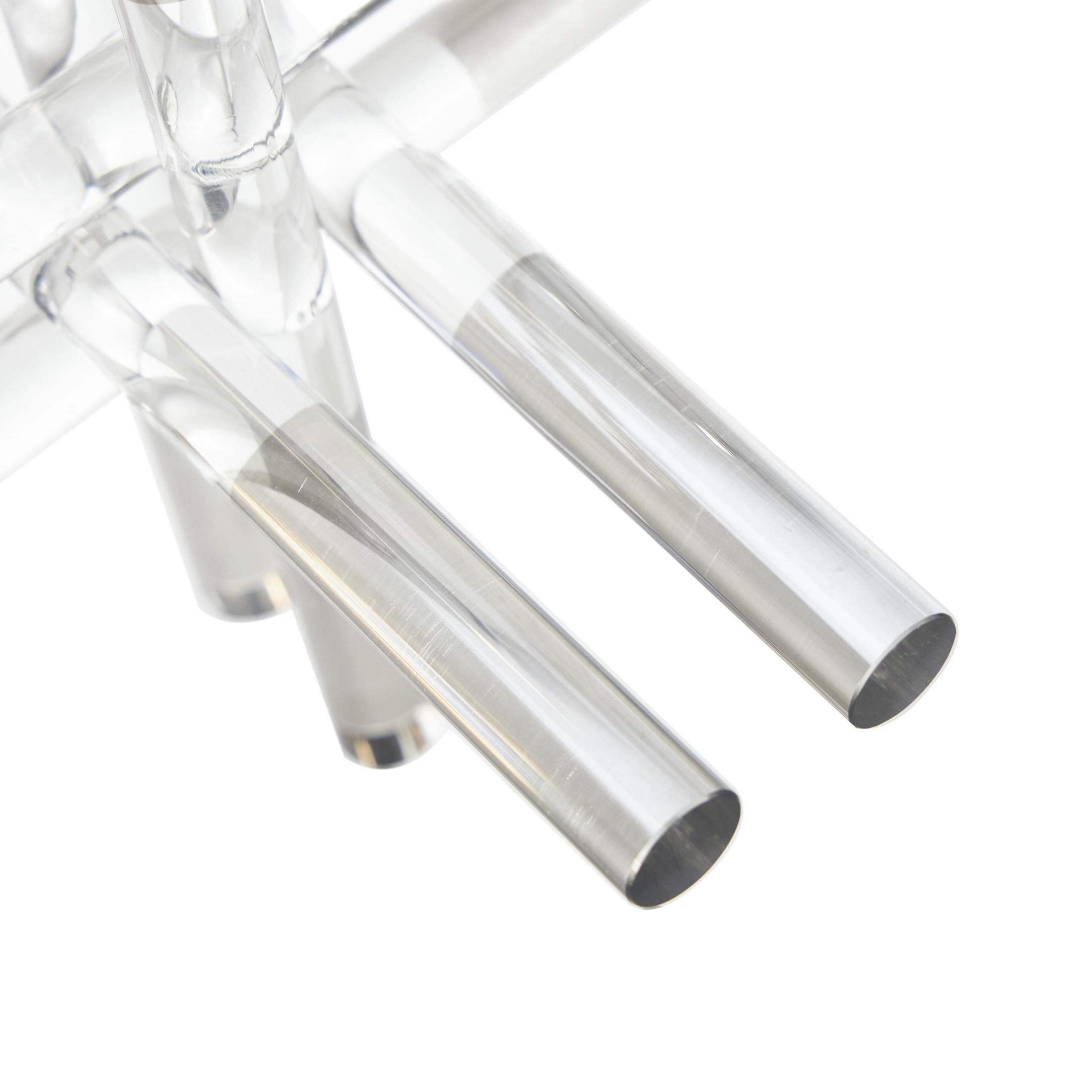 8", 7"H Clear Crystal Inspired Jack Sculpture with Clear Resting Orbs, by DecMode (2 Count)