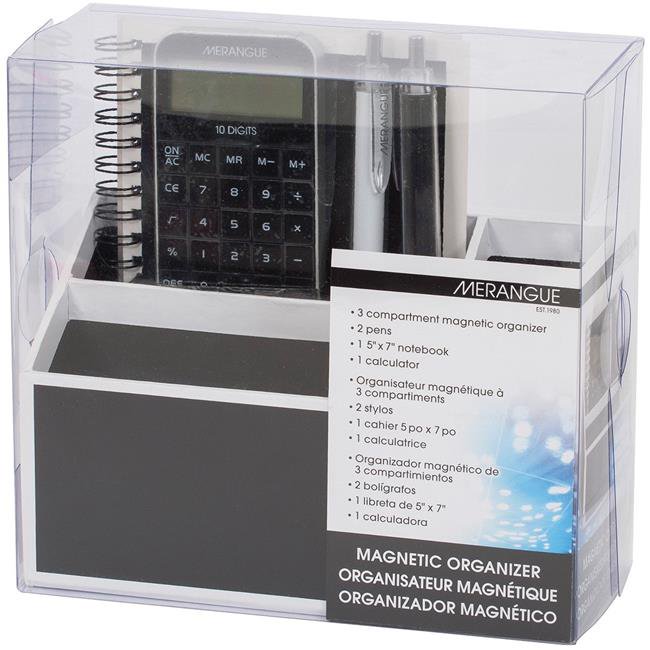 Desk Organizer Set Black With White Trim