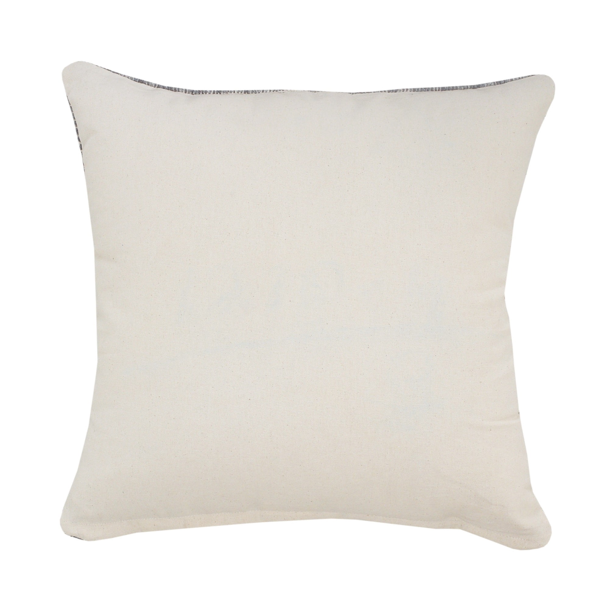 Laddha Home Designs Handwoven Over Tufted Diamond Cotton Throw Pillow Cover - 20" - Gray