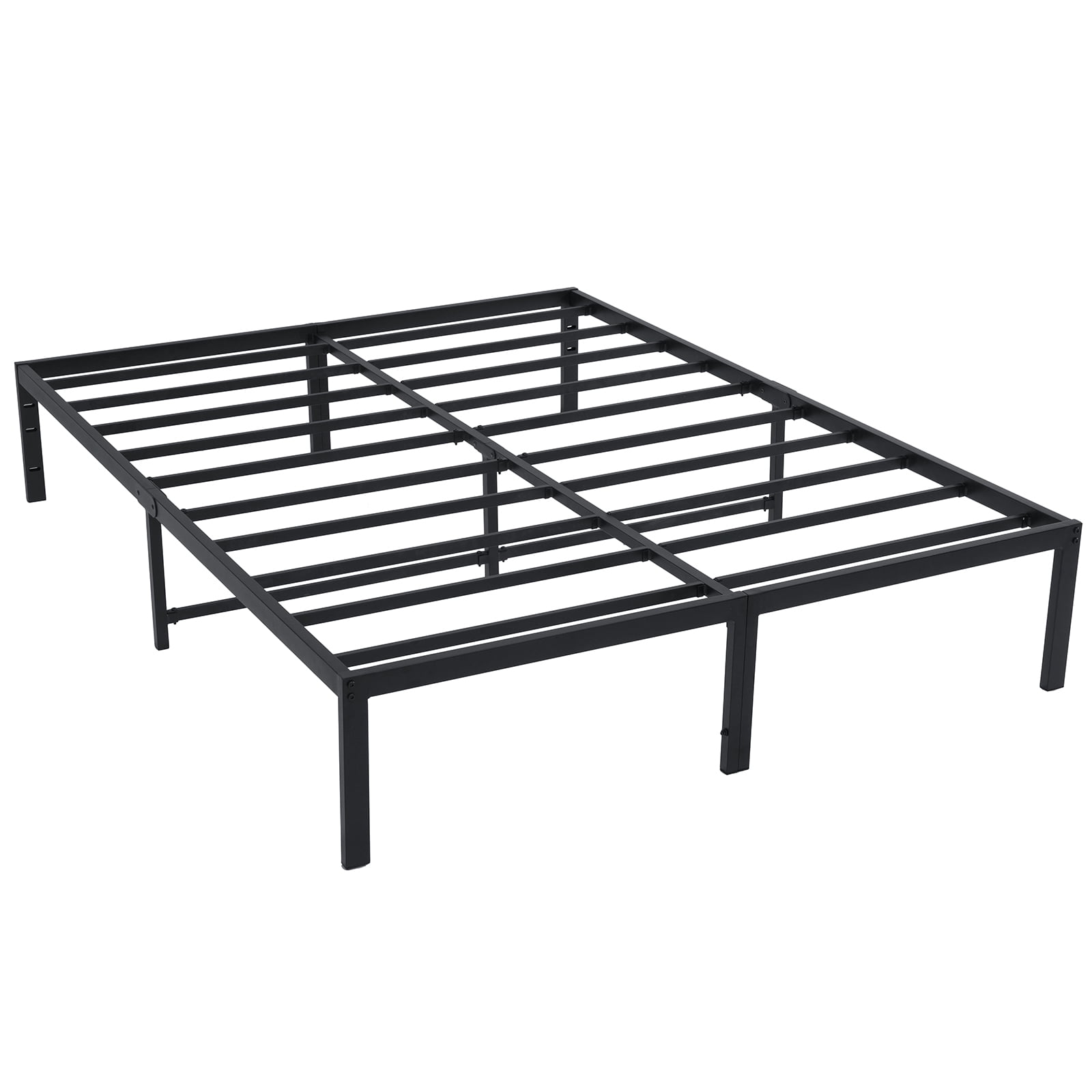 Queen Size Metal Platform Bed Frame Heavy Duty 14 Inch Stable Structure No Noise Steel Slat