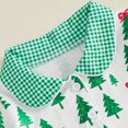 thumbnail image 6 of Cjfdfy Toddler Baby Girls Christmas Pajamas Set Christmas Print Gingham Ruffles Button-down Long Sleeve Tops And Pants Infant Cute My First Christmas Holiday Sleepwear 1-7Y, 6 of 9