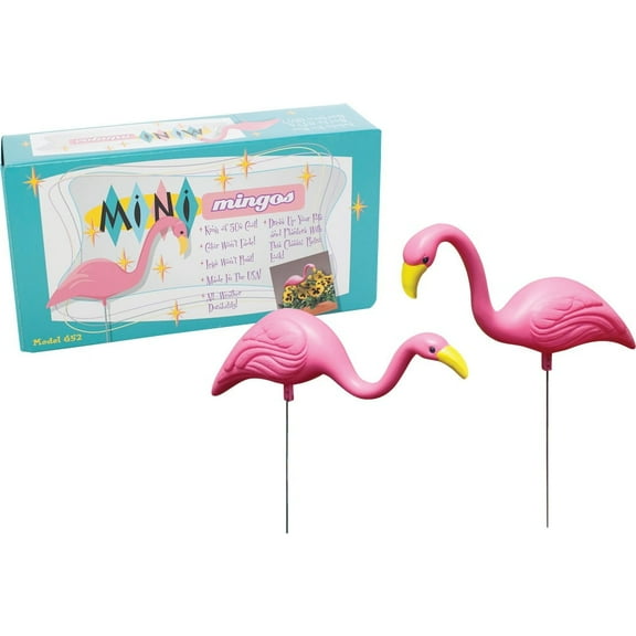 1PACK Bloem Pink Flamingo Mini Lawn Ornament (2-Pack)