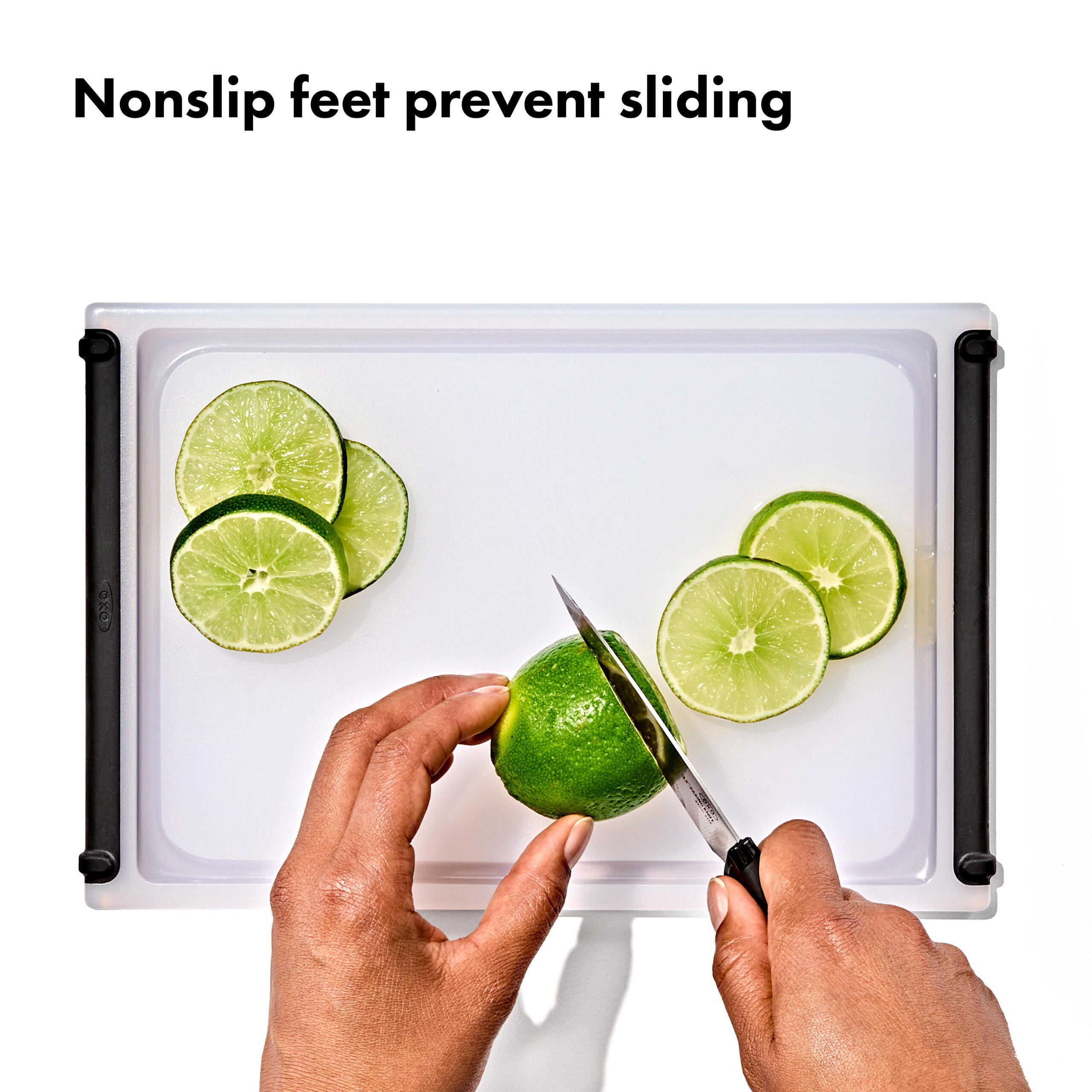 OXO Non-Slip Small Plastic Cutting Board with Juice Groove, Dishwasher Safe Kitchen Cutting Board for Fruits, Vegetables & Everyday Food Prep, 2 pack, 10.9 x 7.3 Inch