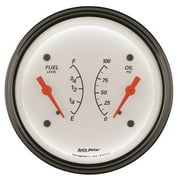 Auto Meter Arctic White Oil/Fuel Dual Gauge - 1313