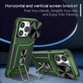 thumbnail image 5 of Allytech iPhone 13 Pro Max Case with Kickstand, Sliding Camera Lens Protector Rugged Hybrid Military Grade Shockproof Bumper Phone Case for Apple iPhone 13 Pro Max - Green, 5 of 10