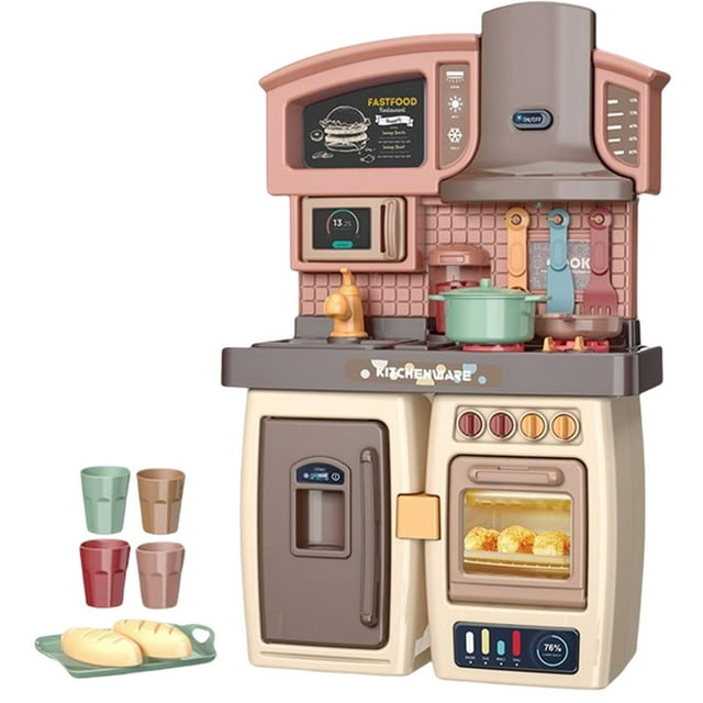 Juego de cocina de simulación Sunnimix educativo con música y luces rojo
