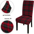thumbnail image 6 of Christmas Chair Covers Set of 4,Red Green Tartan Plaid Scottish Spandex Stretch Dining Room Chair Cover,Removable Washable Kitchen Parsons Chair Covers Seat Slipcovers, 6 of 6